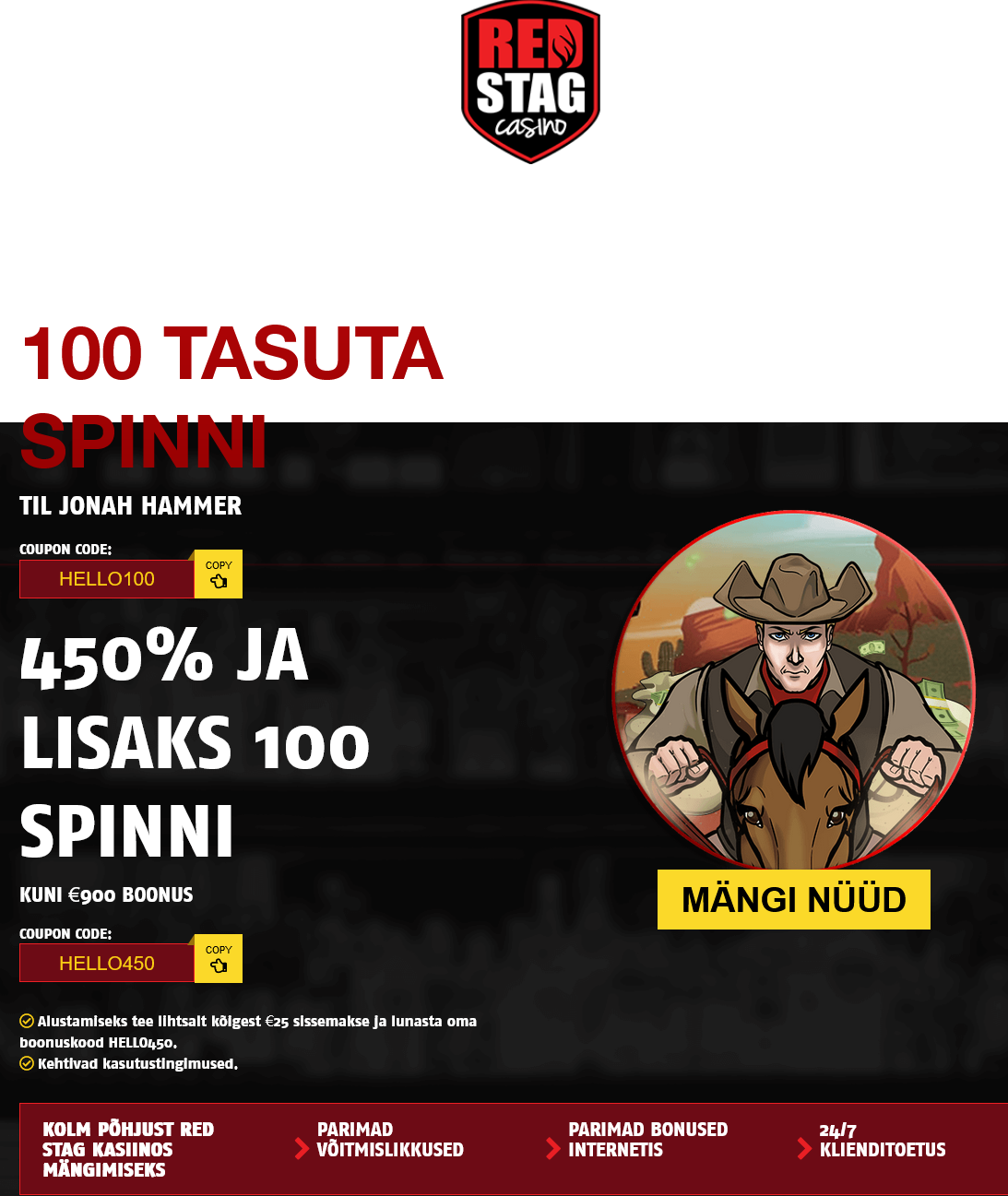 Red Stag EE 100
                        Free Spins (Estonia)