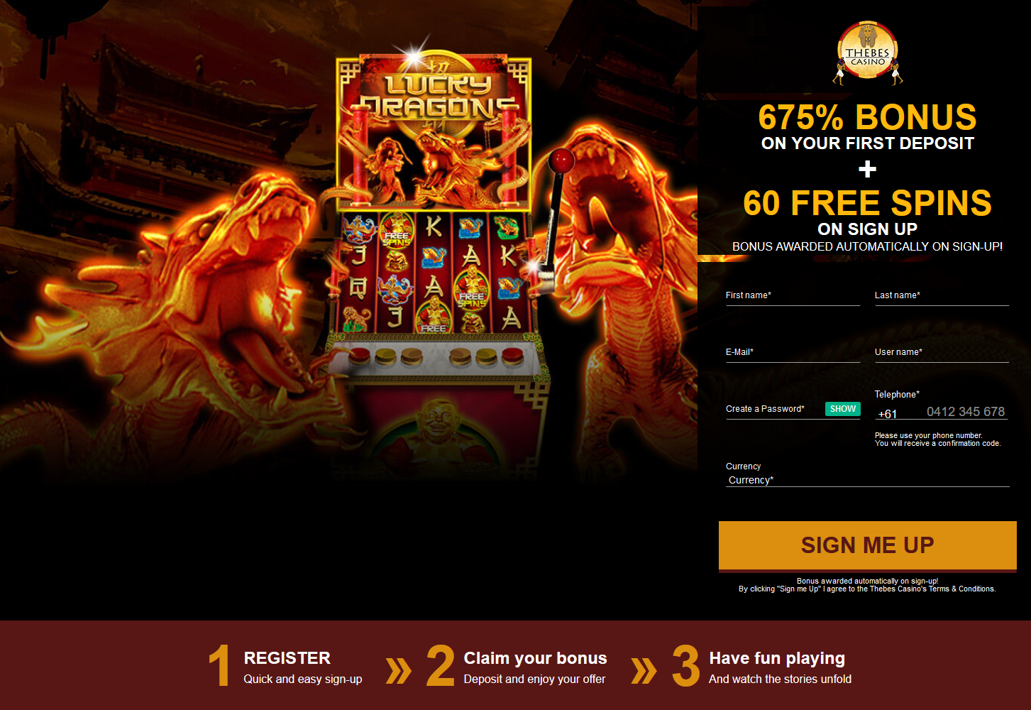 Thebes Casino -Get
                          675% Bonus On Sign Up